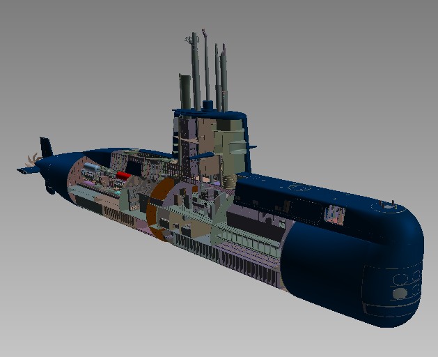 DOWNLOAD submarine-Tr-1700-S42-ARA-San-Juan.dwfx Submarine Tr-1700 (S42) ARA San Juan