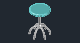 Stool round 6 leg