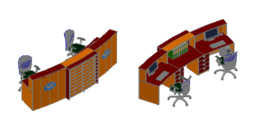 Reception desk 3D