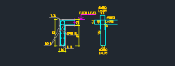 Detail for rectangular lower beam with one sid