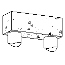 Foundation: 2-cyl piles w rectangular cap