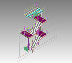 DOWNLOAD Steel_Staircase01.dwf Steel Staircase01