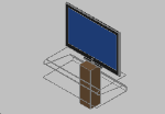 Plasma_tv_and_glass_table.dwg