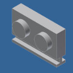 Plate 1x2 with extrusion.ipt