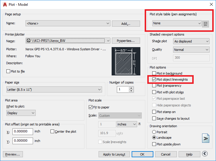 autocad plot style not changing lineweights autocad plot style not changing lineweights