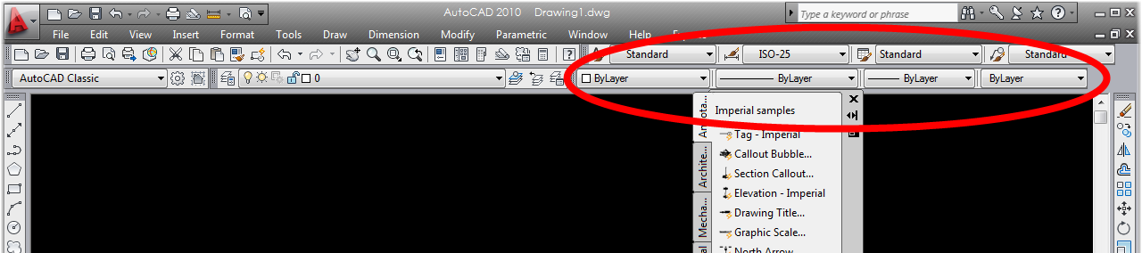 Missing Line Type Style Color Toolbar Cad Forum Discussion En