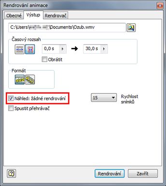 rendrování animací - výkon,rychlost