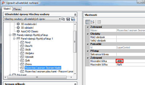 Setting width