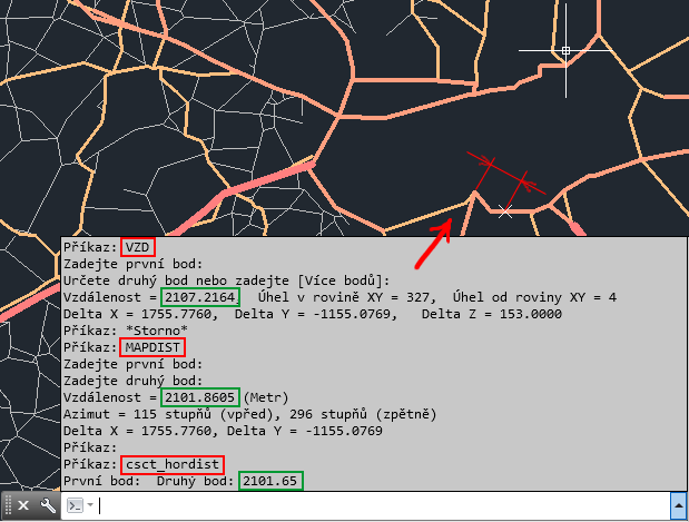 Map distance