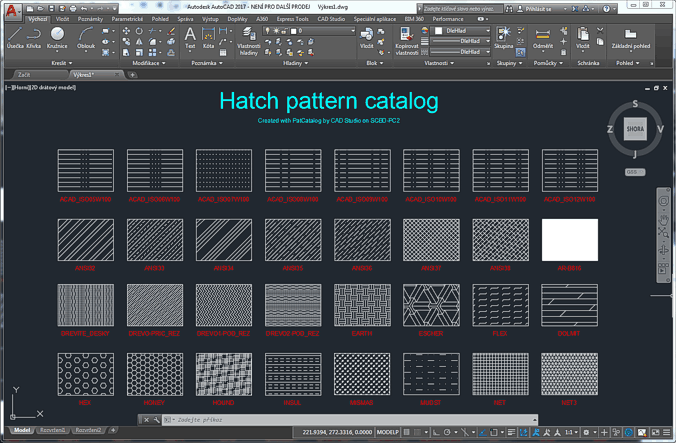 hatch patterns - šrafy