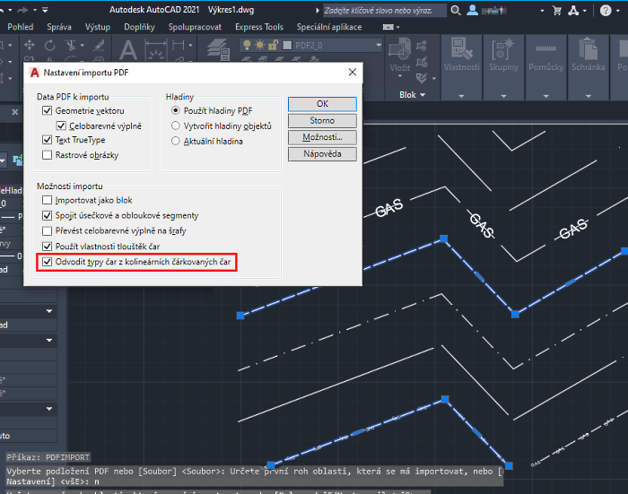 exploded linetype