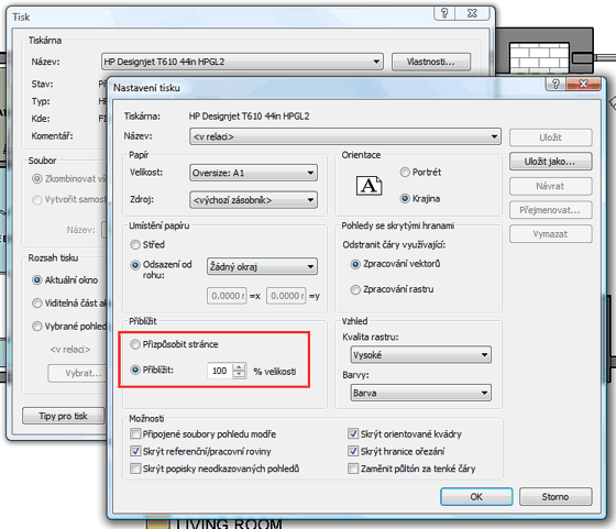 Print 1:1 from Revit (CZ version)