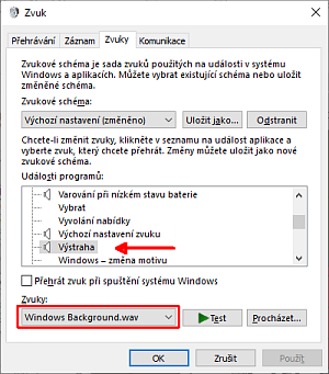 vypnúť udalosť